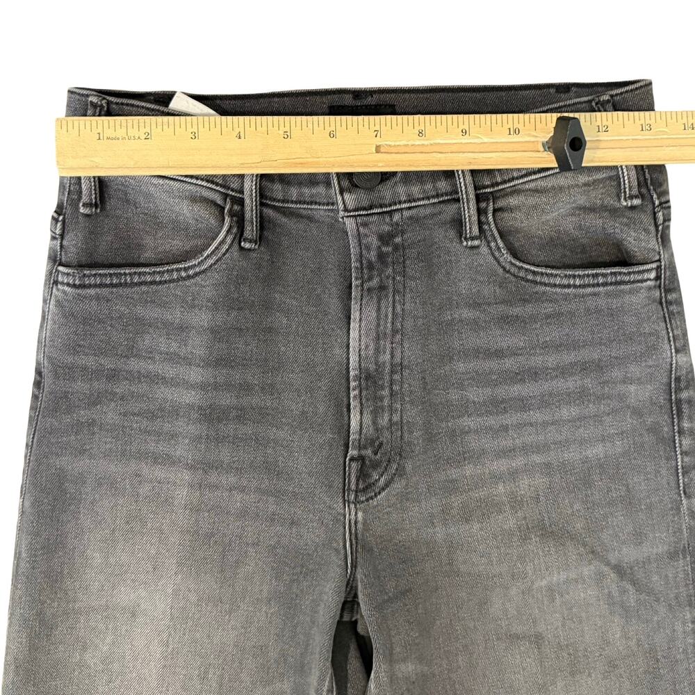 Mother Hustler Roller Ankle Fray Call It A Night Gray Wide Leg Jeans Size 27 NEW - Picture 7 of 12